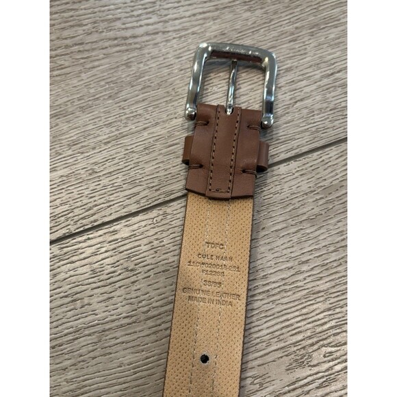 Cole Haan Brown Genuine Leather Belt 38 Golf Casual Work - Picture 3 of 5